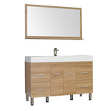 Ripley 47" Single Modern Bathroom Vanity in Light Oak without Mirror