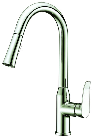Dawn? Single-lever pull-down spray kitchen faucet, Brushed Nickel