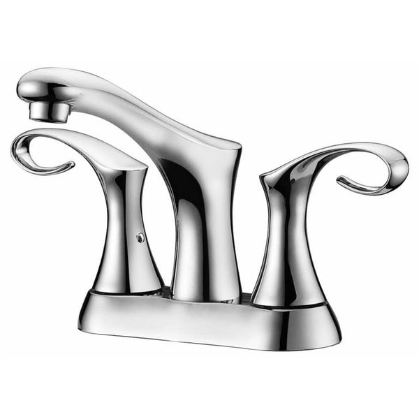 Dawn? 2-hole, 2-handle centerset lavatory faucet for 4" centers, Chrome (Standard pull-up drain with lift rod D90 0010C included)