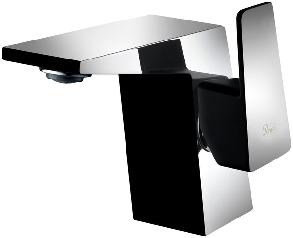 Dawn? Single-lever lavatory faucet, Chrome & Matte Black (Standard pull-up drain with lift rod D90 0010C included) 
