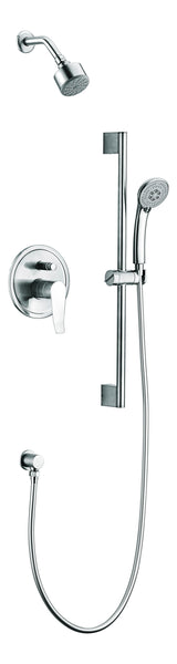 Dawn? Everglades Series Shower Combo Set Wall Mounted Showerhead with Slide bar handheld shower, Chrome