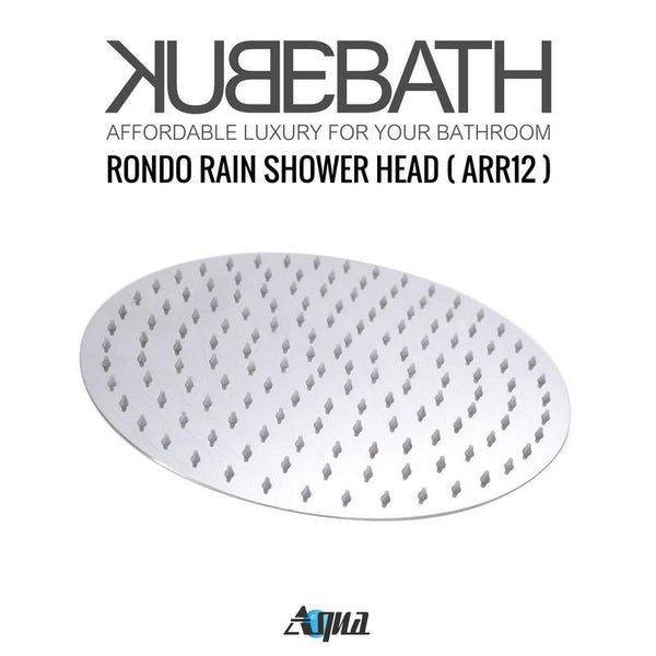 Aqua Rondo by KubeBath 12" Super Slim Round Shower Head 