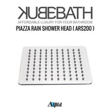 Aqua Piazza by KubeBath 8" Super Slim Square Rain Shower Head