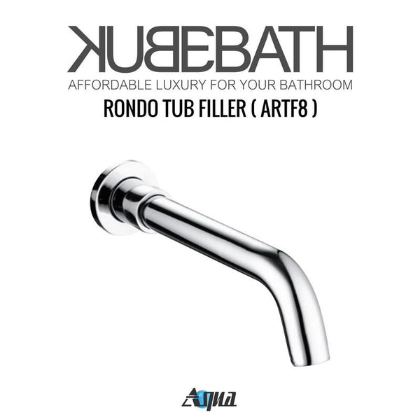 Aqua Rondo by KubeBath 8" Long Tub Filler Spout With Aerator 