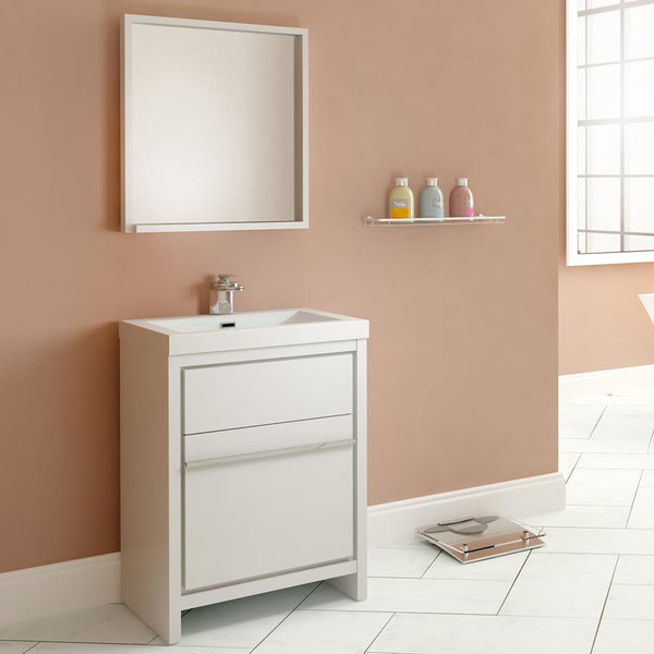 Ripley 24" Single Modern Bathroom Vanity White without Mirror