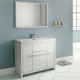 Ripley 36" Single Modern Bathroom Vanity White without Mirror