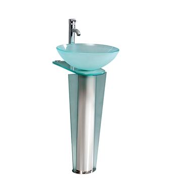 Fresca Vitale 17" Modern Glass Bathroom Pedestal