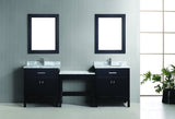 Two London 30" Single Sink Van Set in Espresso and One Make-up table in Espresso
