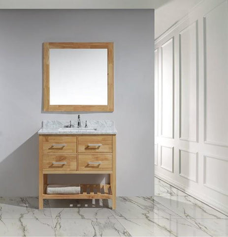 London 36" Single Sink Vanity Set in Honey Oak Finish