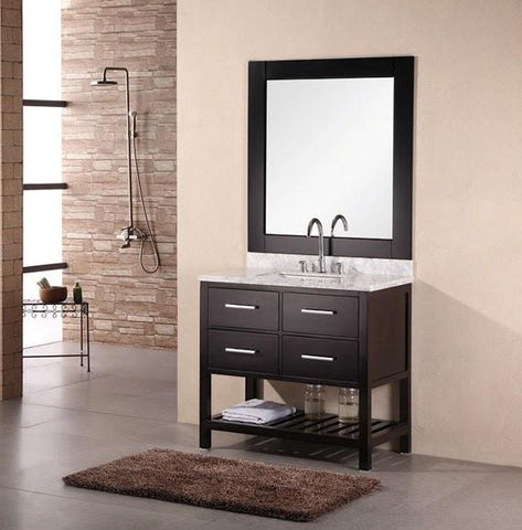 London 36" Single Sink Vanity Set in Espresso
