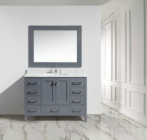 London 48" Single Sink Vanity Set in Gray Finish