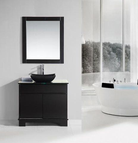 Oasis 36" Single Sink Vanity Set with Decorative Drawer in Espresso