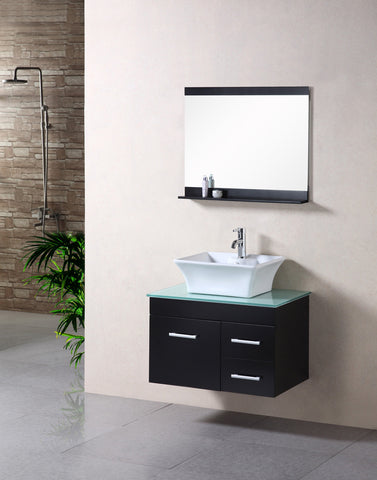 Madrid 30? Single Sink - Wall Mount Vanity Set in Espresso