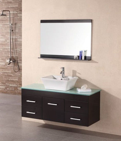 Madrid 36" Single Sink - Wall Mount Vanity Set in Espresso