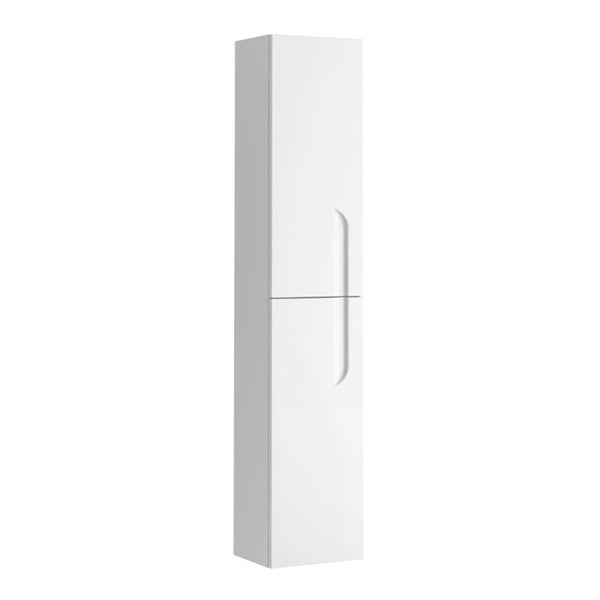 Eviva Vitta 12" White Modern Bathroom Linen Side Cabinet