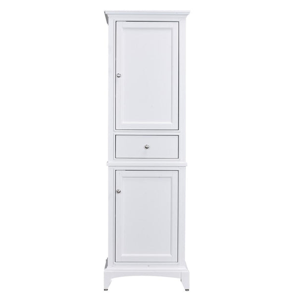 Eviva Elite Stamford? 24" White Solid Wood Side/Linen Bathroom Cabinet