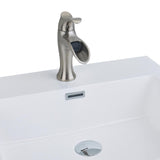 EVIVA Swan? Luxury Water-fall Single Handle (Lever) Bathroom Sink Faucet (Brushed Nickel) 