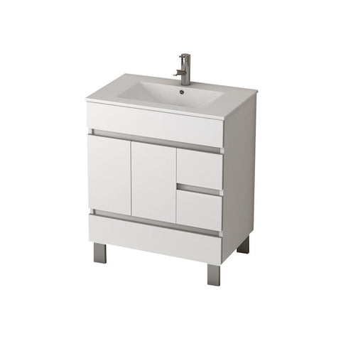 Eviva Piscis? 32" Vanity White Bathroom Vanity with White Integrated Porcelain Sink
