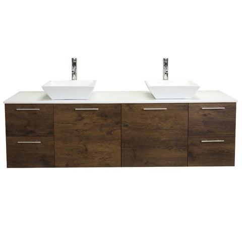 Eviva Luxury 72-inch Rosewood bathroom cabinet only