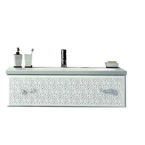 Eviva Venice 32" White Modern Luxury Bathroom Vanity with white accrylic integrated sink.
