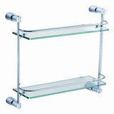 Fresca Magnifico 2 Tier Glass Shelf - Chrome