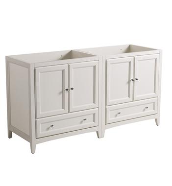 Fresca Oxford 59"-60" Antique White Traditional Double Sink Bathroom Cabinets