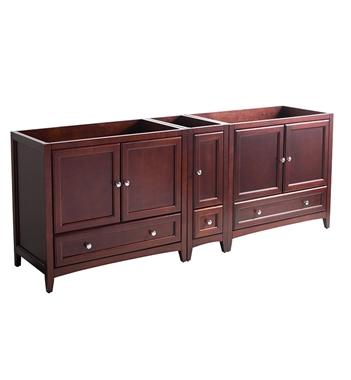 Fresca Oxford 83"-84" Mahogany Traditional Double Sink Bathroom Cabinets