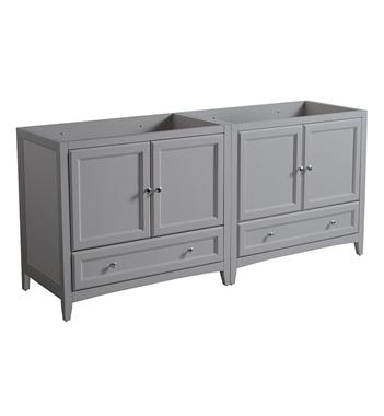 Fresca Oxford 71" Gray Traditional Double Sink Bathroom Cabinets
