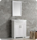 Fresca Hartford 30" White Traditional Bathroom Vanity