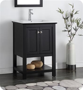 Fresca Manchester 24" Black Traditional Bathroom Vanity