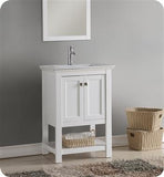 Fresca Manchester 24" White Traditional Bathroom Vanity