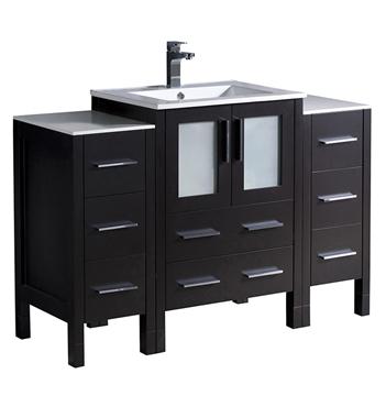 Fresca Torino 48" Espresso Modern Bathroom Cabinets w/ Integrated Sink