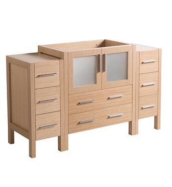 Fresca Torino 54" Light Oak Modern Bathroom Cabinets