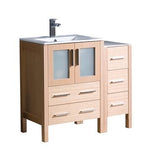 Fresca Torino 36" Light Oak Modern Bathroom Cabinets w/ Integrated Sink