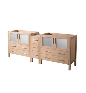 Fresca Torino 83"-84" Light Oak Modern Bathroom Cabinet