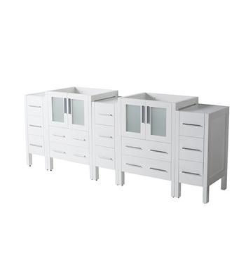 Fresca Torino 72" White Modern Bathroom Cabinets
