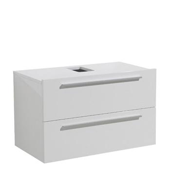 Fresca Medio White Modern Bathroom Cabinet