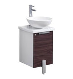 Fresca Adour 16" Dark Walnut Modern Bathroom Cabinet