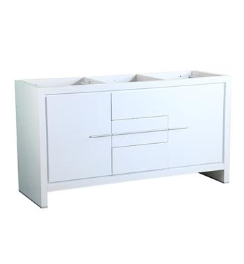 Fresca Allier 60" White Modern Double Sink Bathroom Cabinet