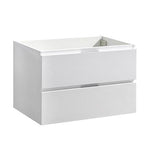 Fresca Valencia 30" Glossy White Wall Hung Modern Bathroom Cabinet 
