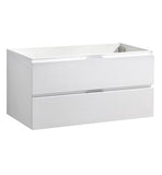 Fresca Valencia 42" Glossy White Wall Hung Modern Bathroom Cabinet 