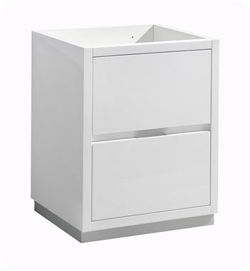 Fresca Valencia 24" Glossy White Free Standing Modern Bathroom Cabinet 