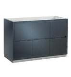 Fresca Valencia 48" Dark Slate Gray Free Standing Double Sink Modern Bathroom Cabinet 