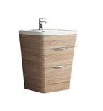 Fresca Milano 26" White Oak Modern Bathroom Cabinet w/ Integrated Sink