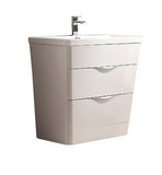 Fresca Milano 32" Glossy White Modern Bathroom Cabinet w/ Integrated Sink
