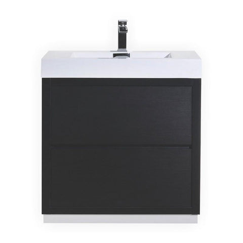 Bliss 30" Black Free Standing Modern Bathroom Vanity