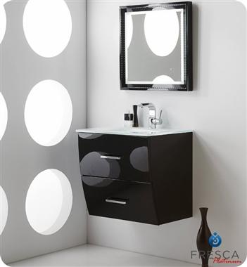 Fresca Platinum London 40" Antique Silver Bathroom Vanity w/ Swarovski Handles