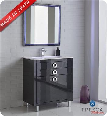 Fresca Platinum Due 24" Glossy White Bathroom Vanity