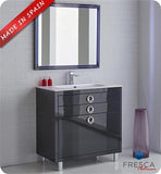 Fresca Platinum Due 32" Glossy White Bathroom Vanity