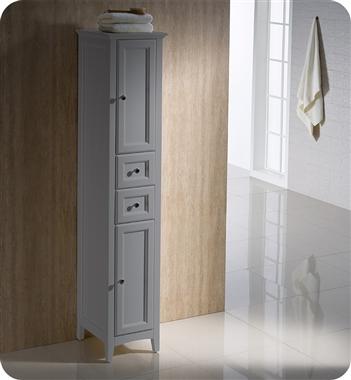 Fresca Oxford Gray Tall Bathroom Linen Cabinet